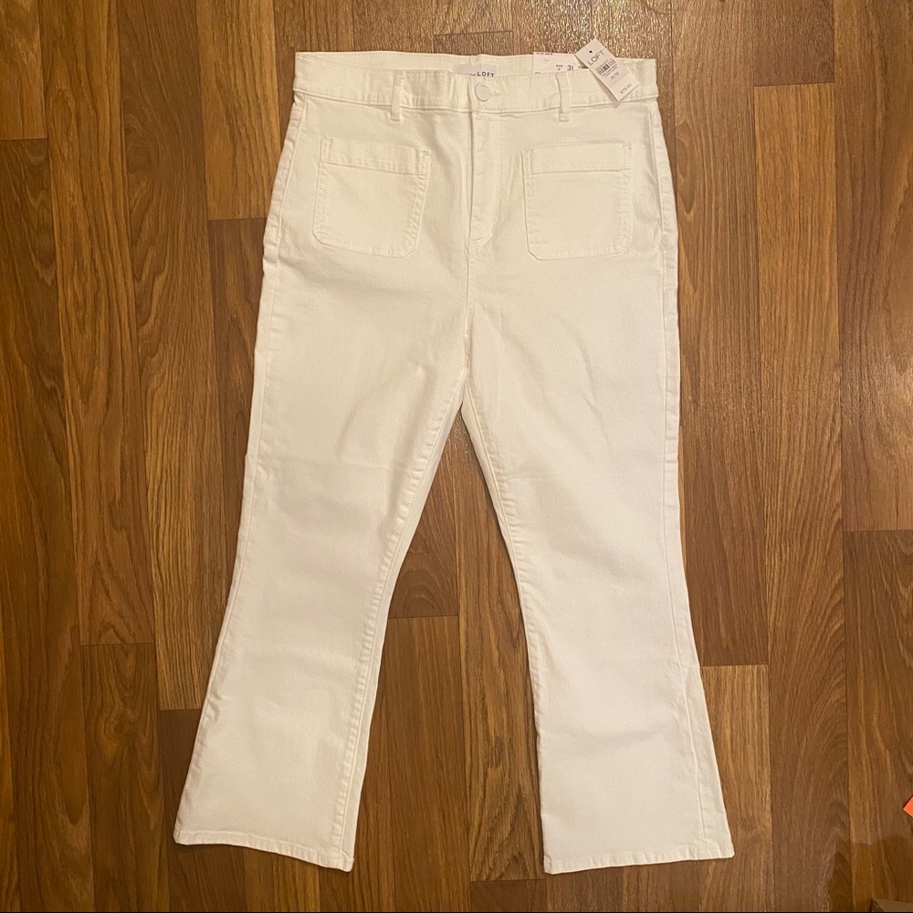 NWT Loft High Waist Flare Crops